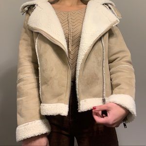 Vintage Sherpa lined brown jacket